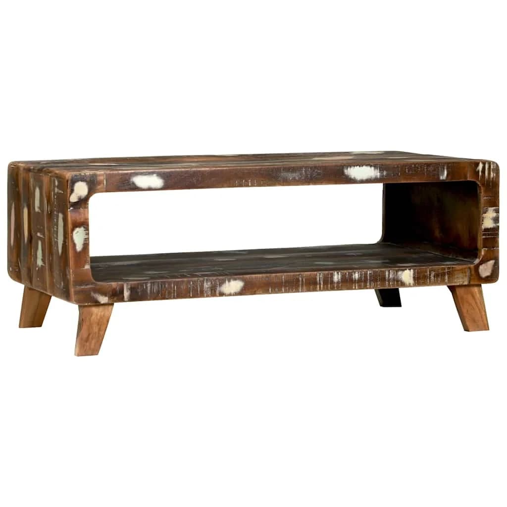 Klubska miza večbarvno 90 x 50 x 35 cm Trdna obnovljena les - slika 6