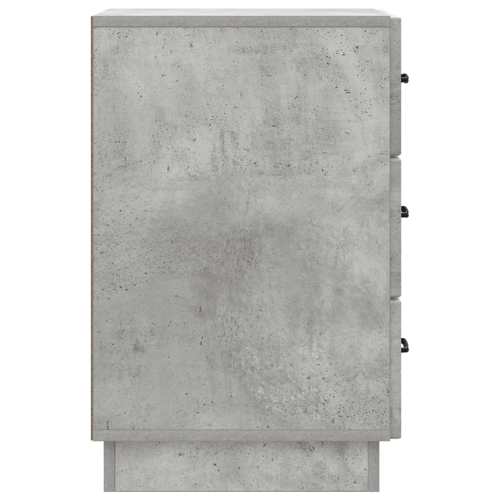 Nočna omarica Betonsko siva 43 x 41 x 63,5 cm Inženirski les - slika 6