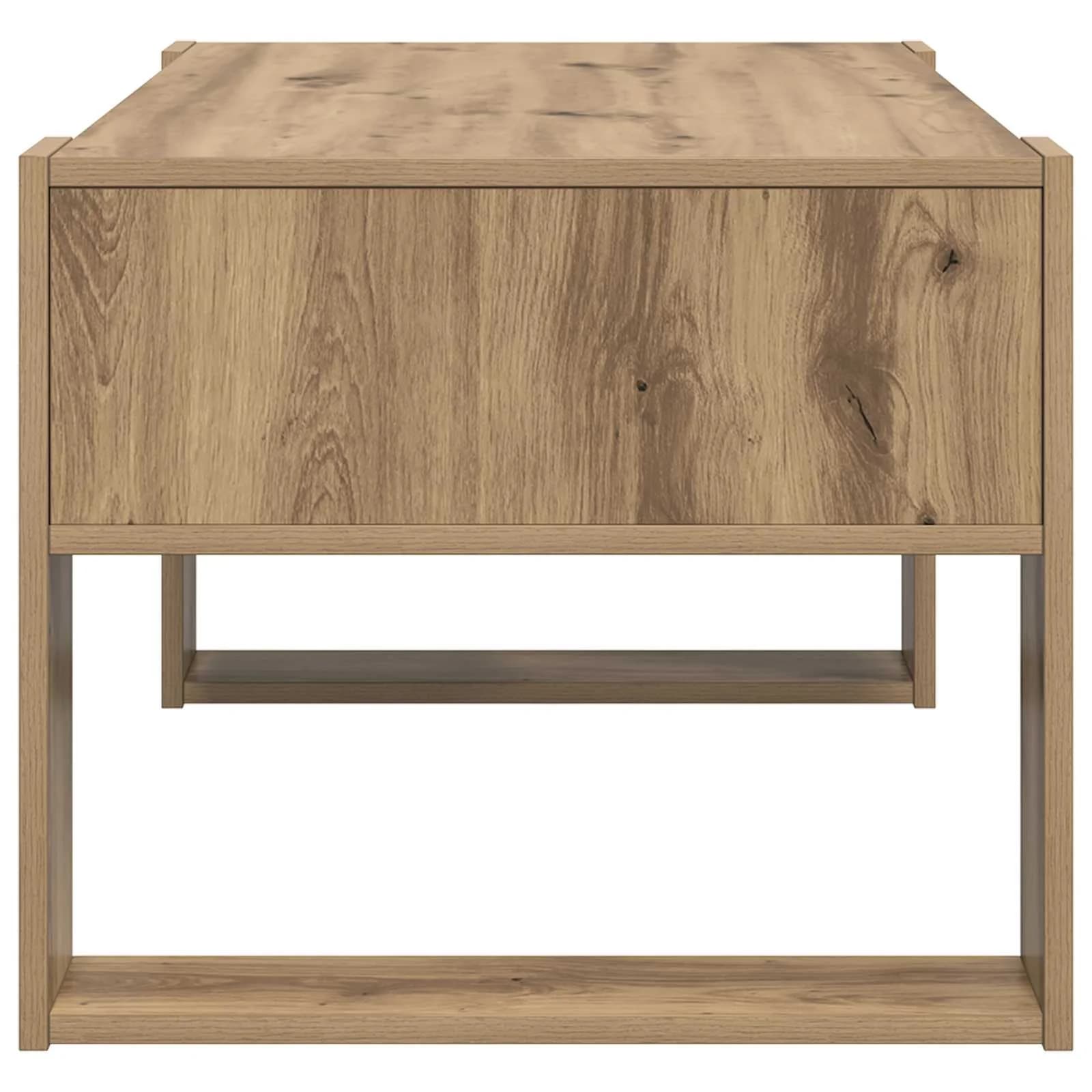 Klubska miza Umetni hrast 92 x 53 x 45 cm Inženirski les - slika 6