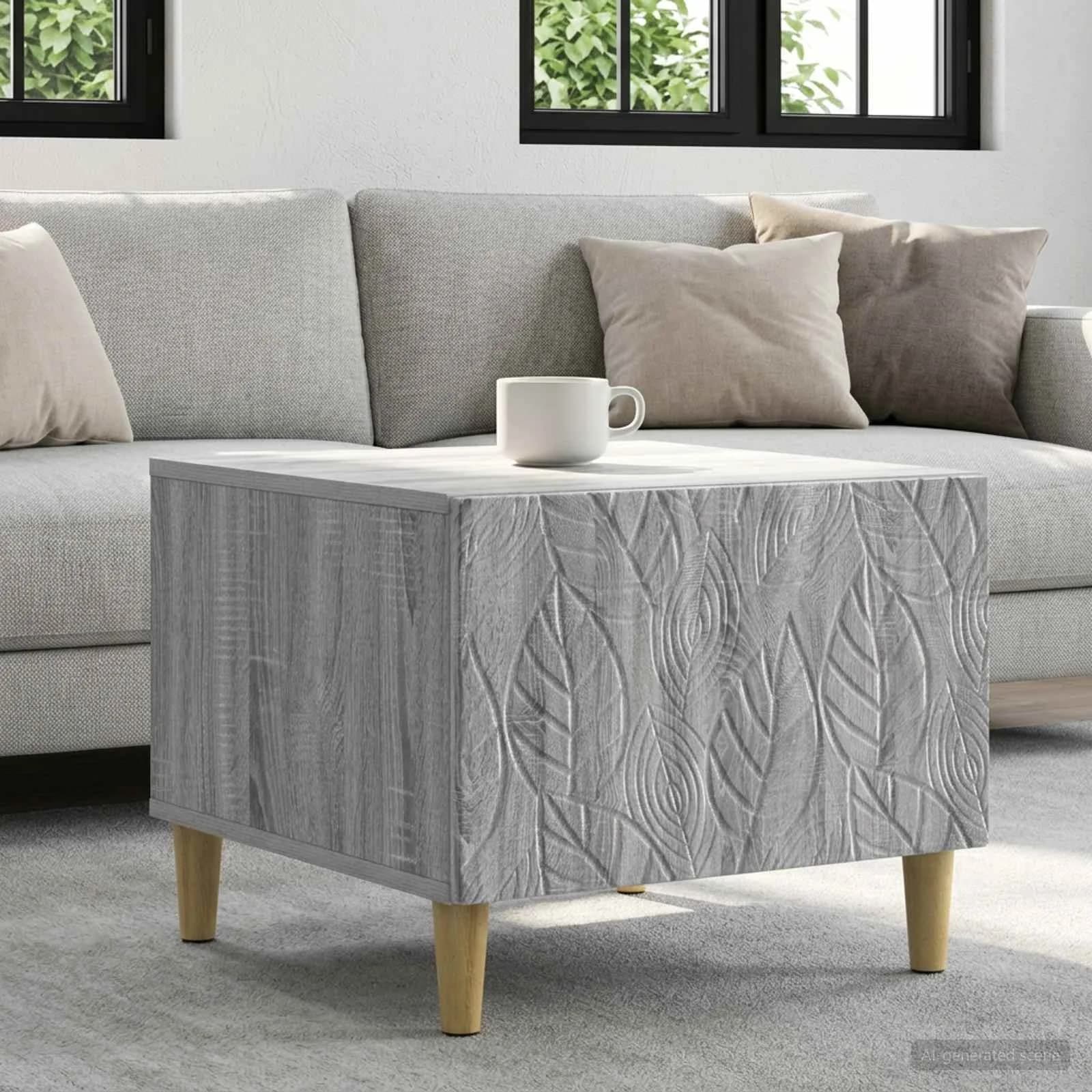 Klubska miza Siva Sonoma 50 x 49 x 40 cm Inženirski les