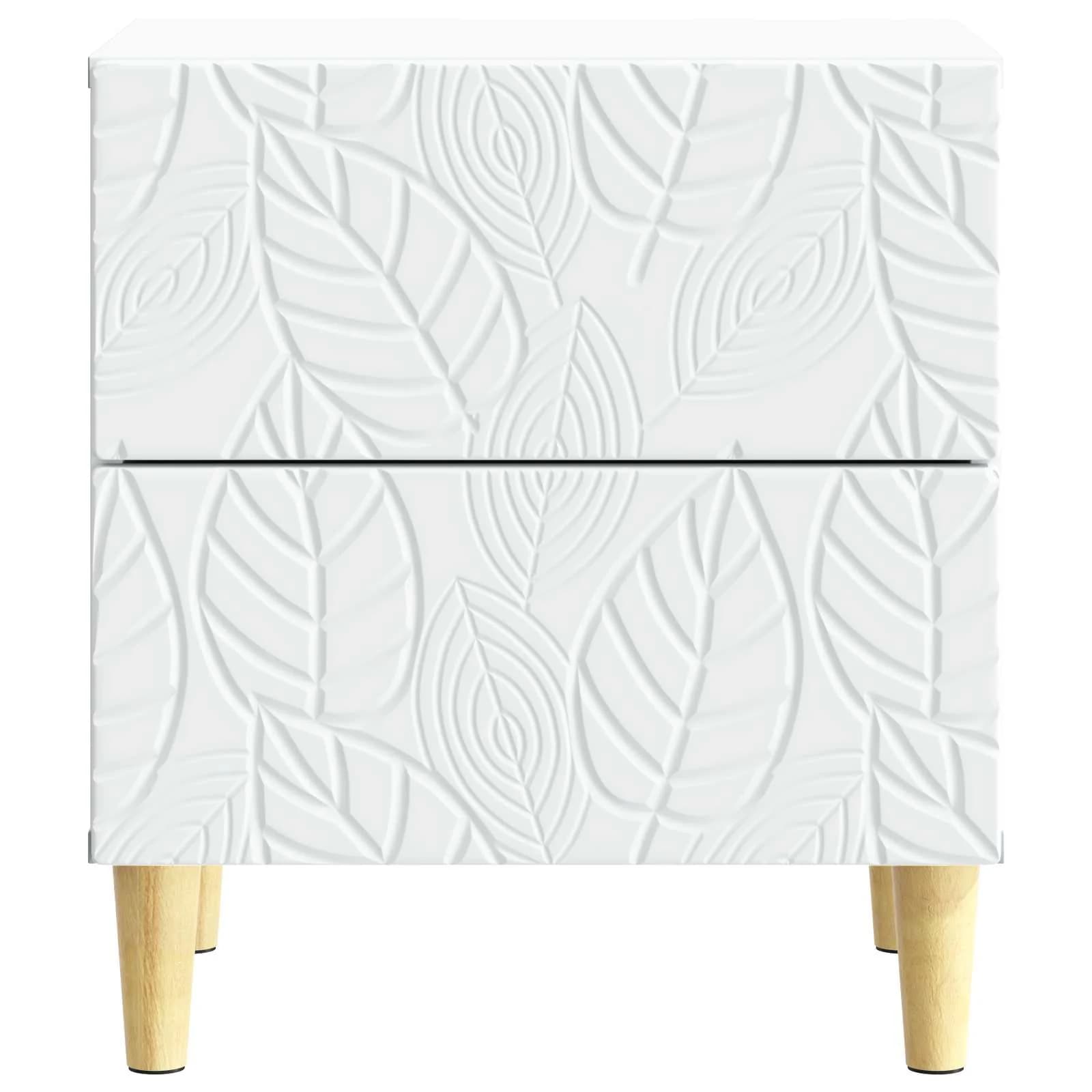 Nočna omarica Bela 43 x 34,5 x 48 cm Inženirski les - slika 4