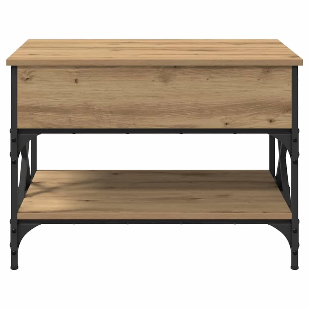 Klubska miza Umetni hrast 70x50x50cm Inženirski les - slika 6