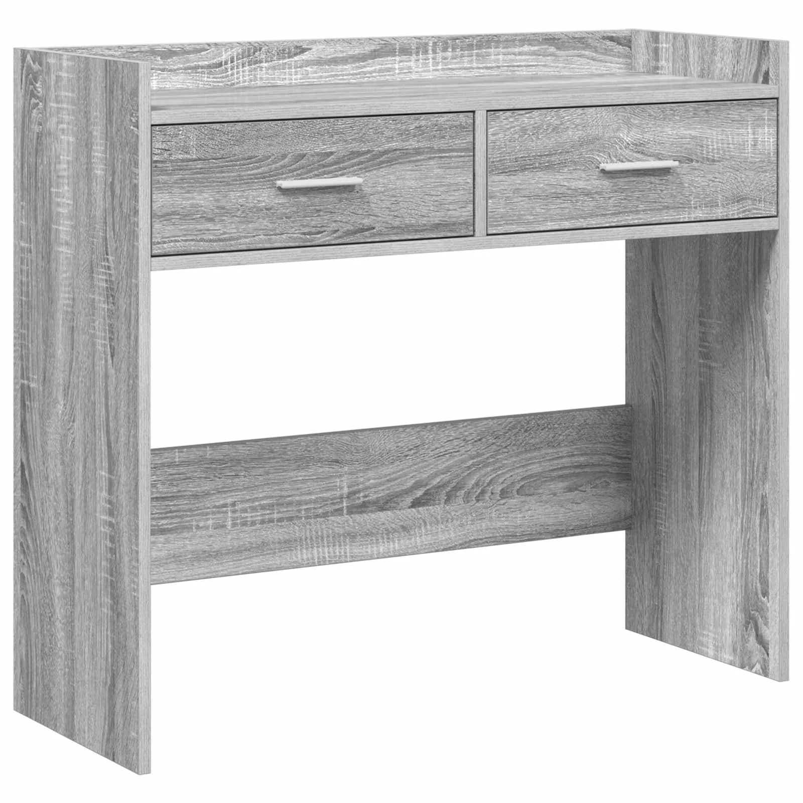 Konzolna miza Siva Sonoma 90 x 35 x 80 cm Inženirski les - slika 2