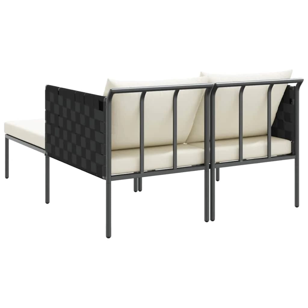 Ležalnik Antracit 153 x 115 x 69.5 cm Prašno lakirano jeklo - slika 8