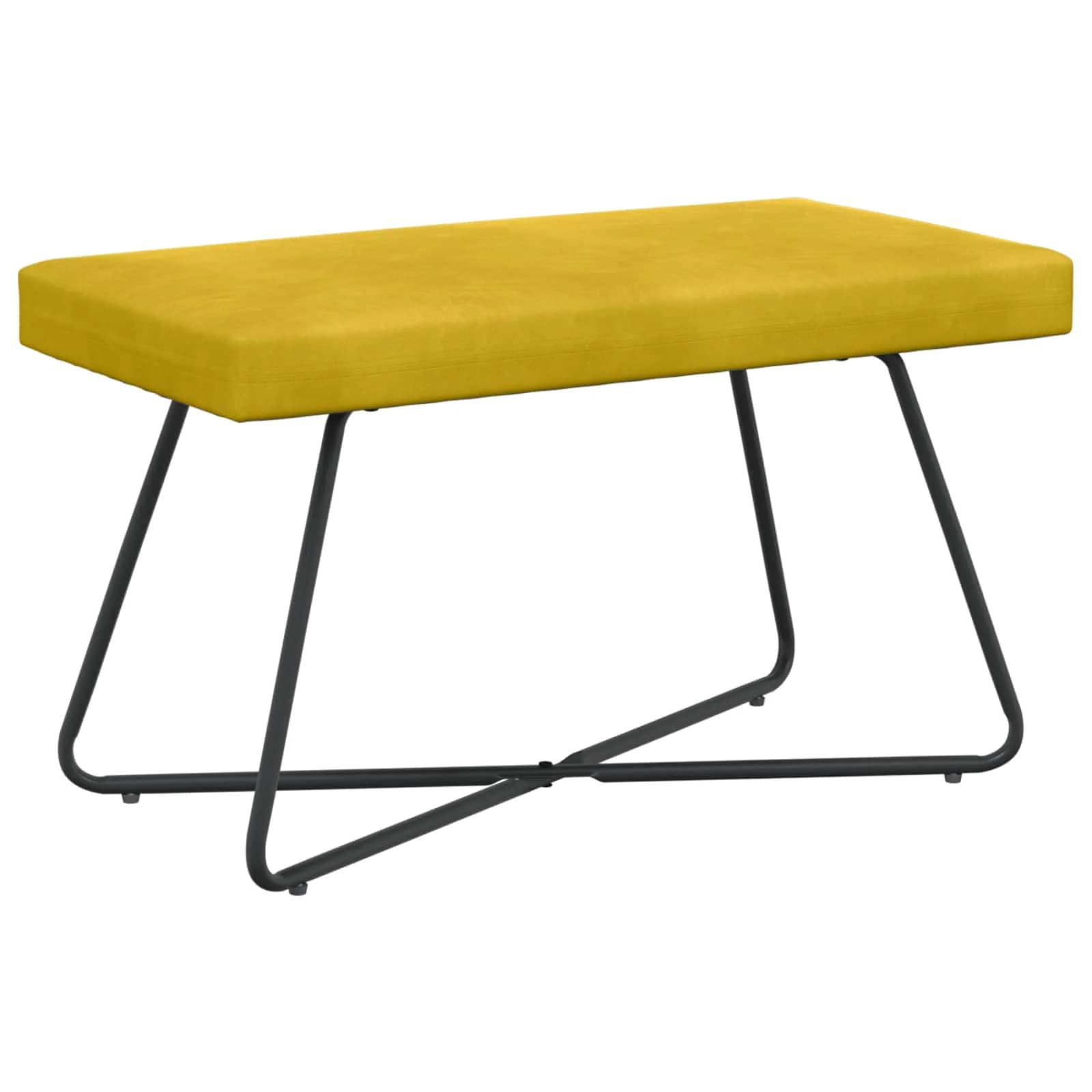 klop Rumena 80 x 40 x 45 cm Žamet - slika 2