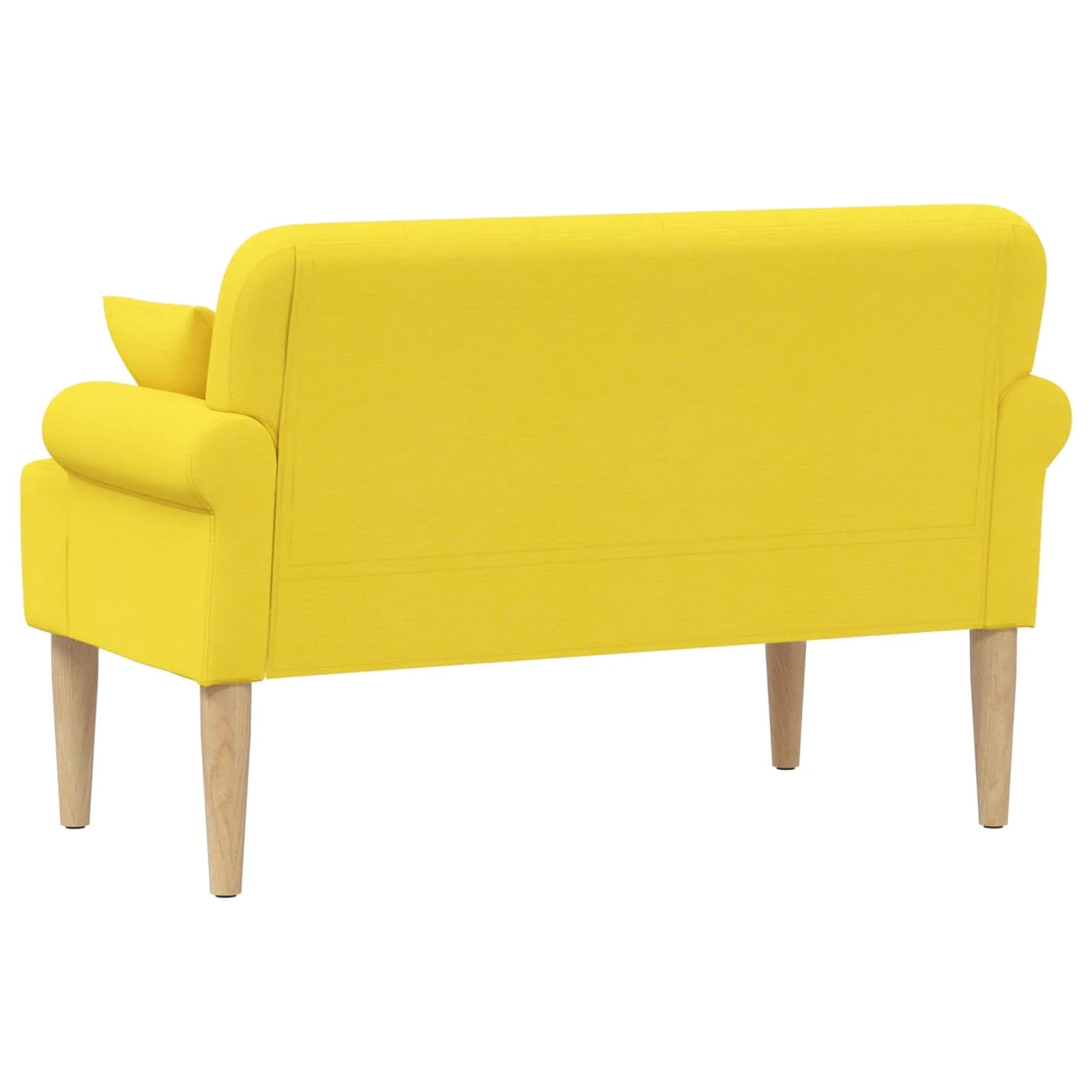 Dvojnica s gumbi Svetlo rumena 120 x 65 x 79 cm Blago - slika 5