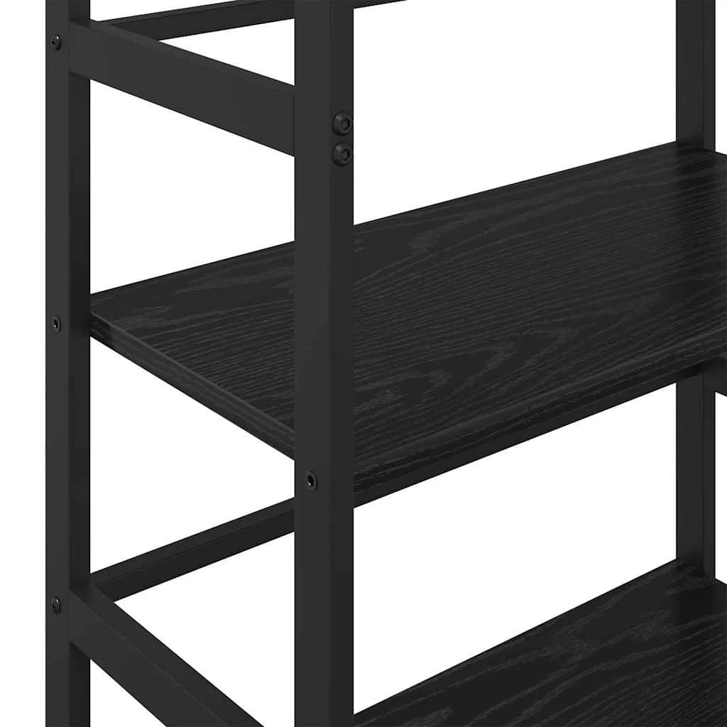 Knjižna polica 2 nivojev 60 x 29,5 x 81 cm Inženirski les - slika 8