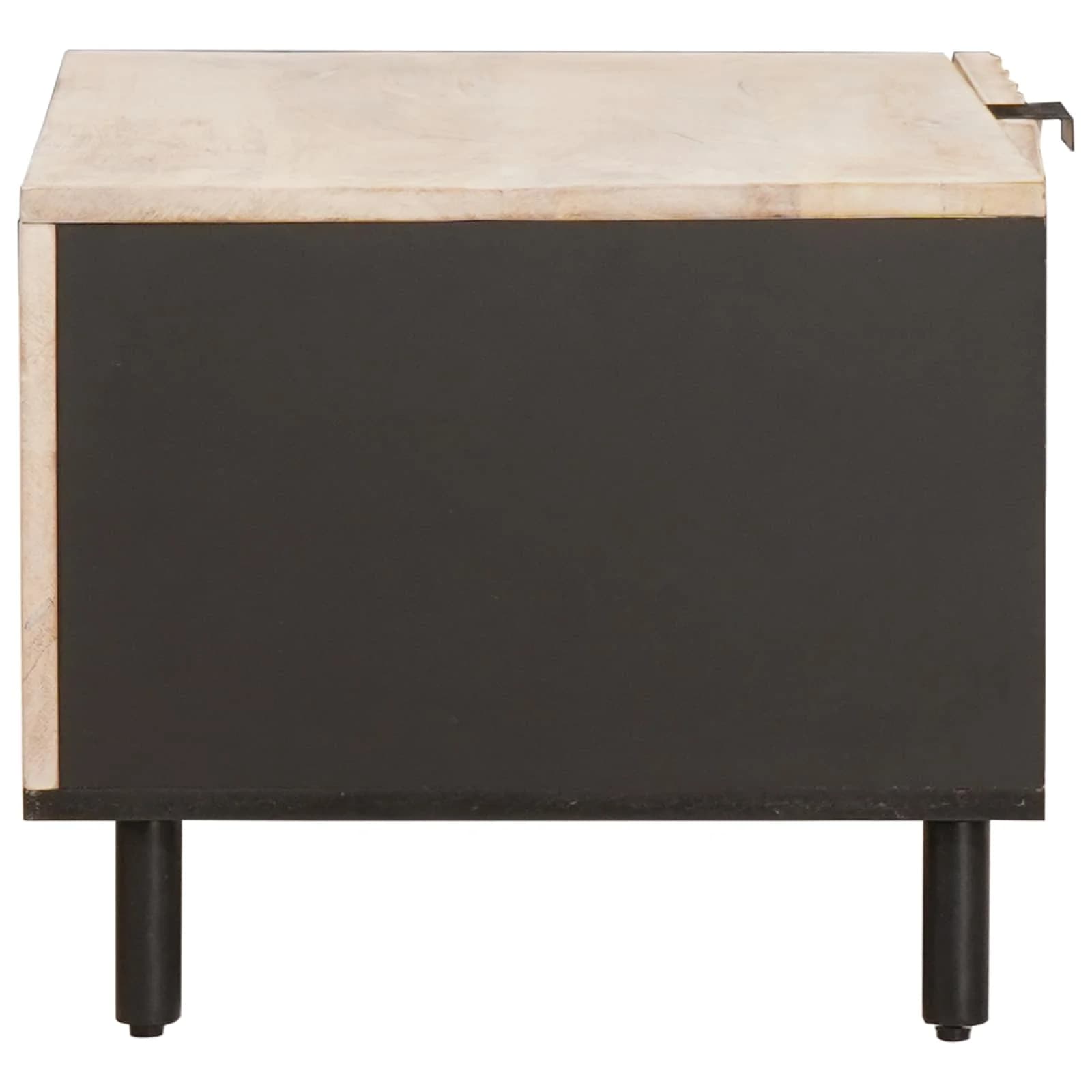 Klubska miza Bela 80 x 50 x 40 cm Masiven les manga - slika 4