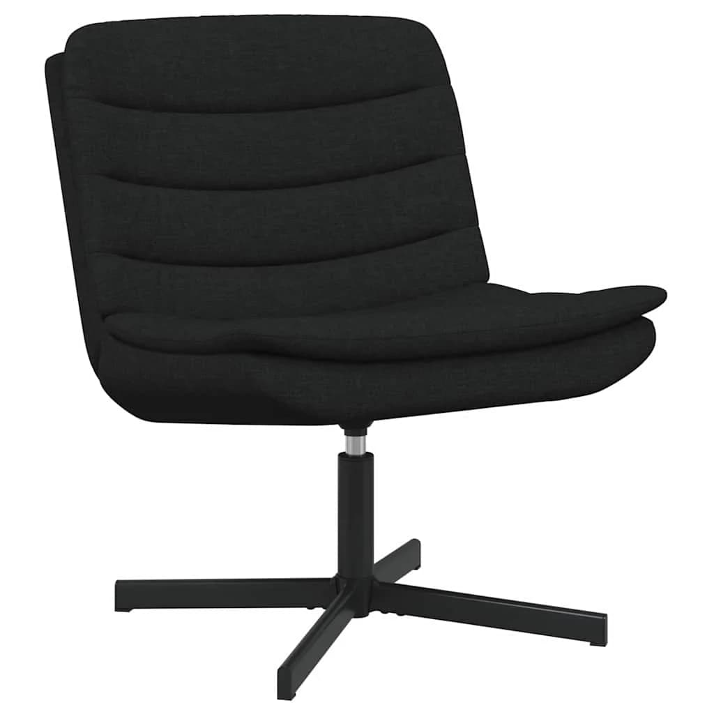 Vrtljiv stol Črna 63 x 75 x 76 cm blago - slika 2