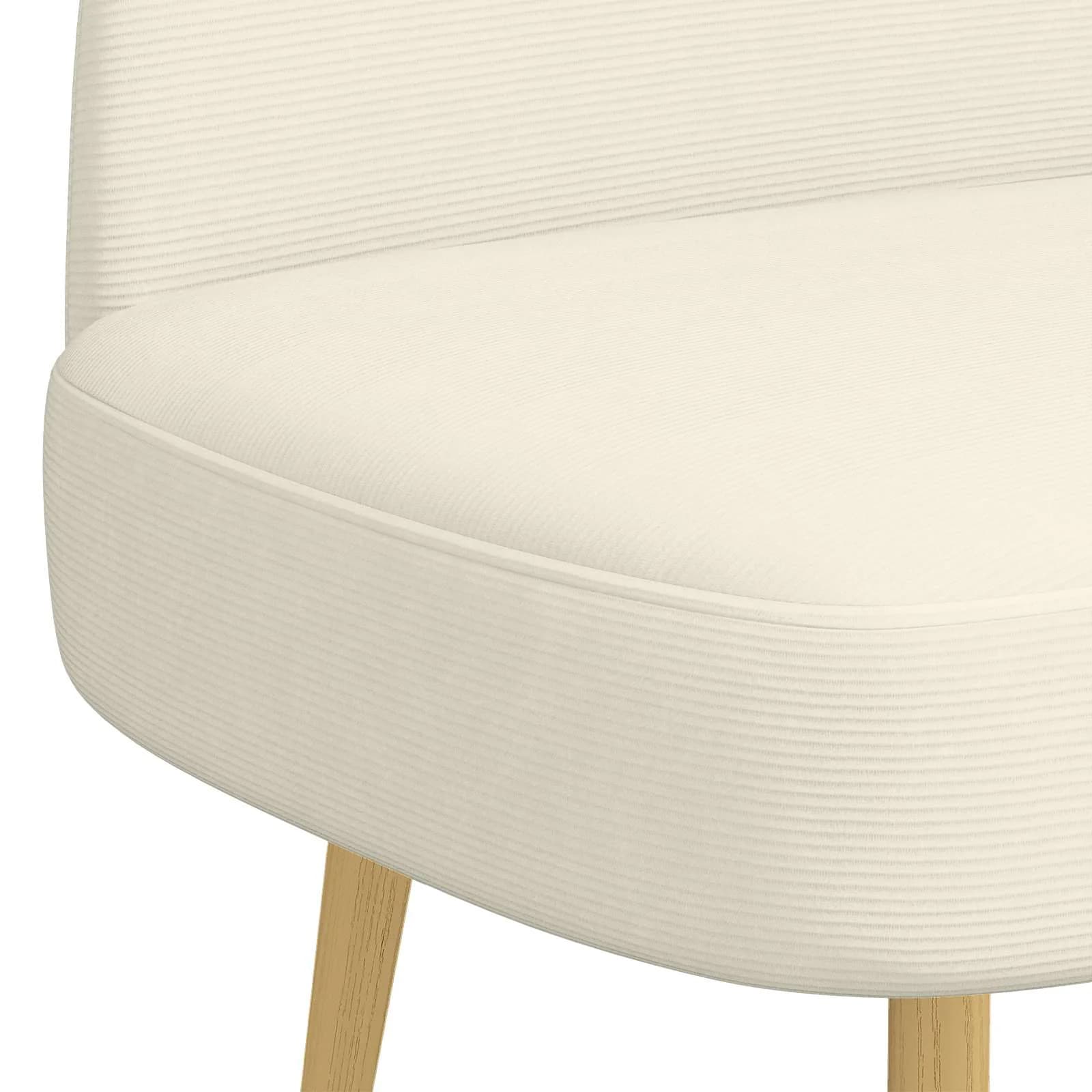 Oblazinjena klop z naslonom Krem 110 x 60 x 76 cm - slika 5