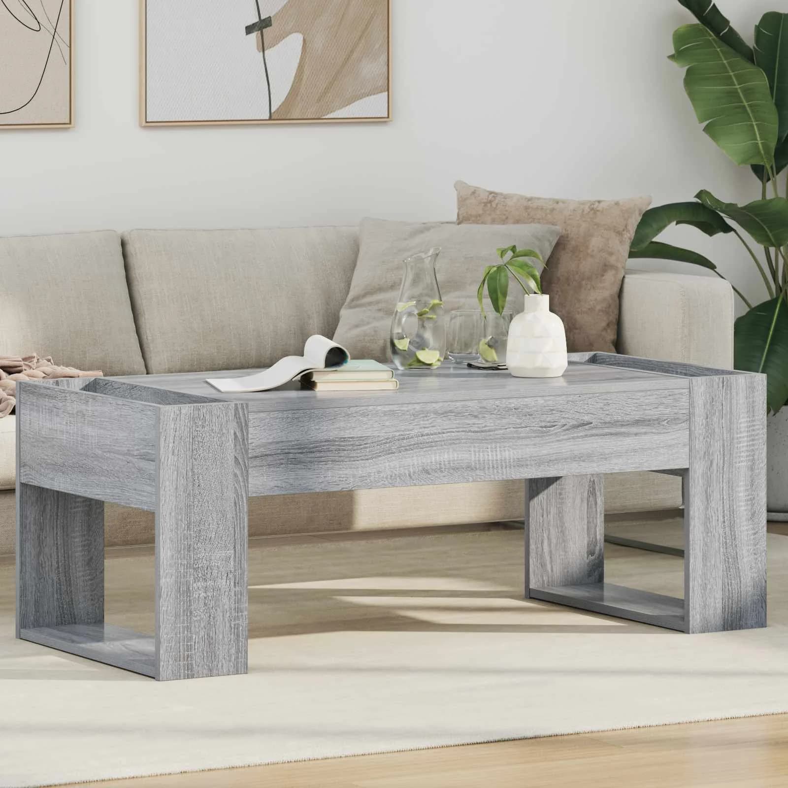 Klubska miza Siva Sonoma 110 x 50 x 41 cm Inženirski les