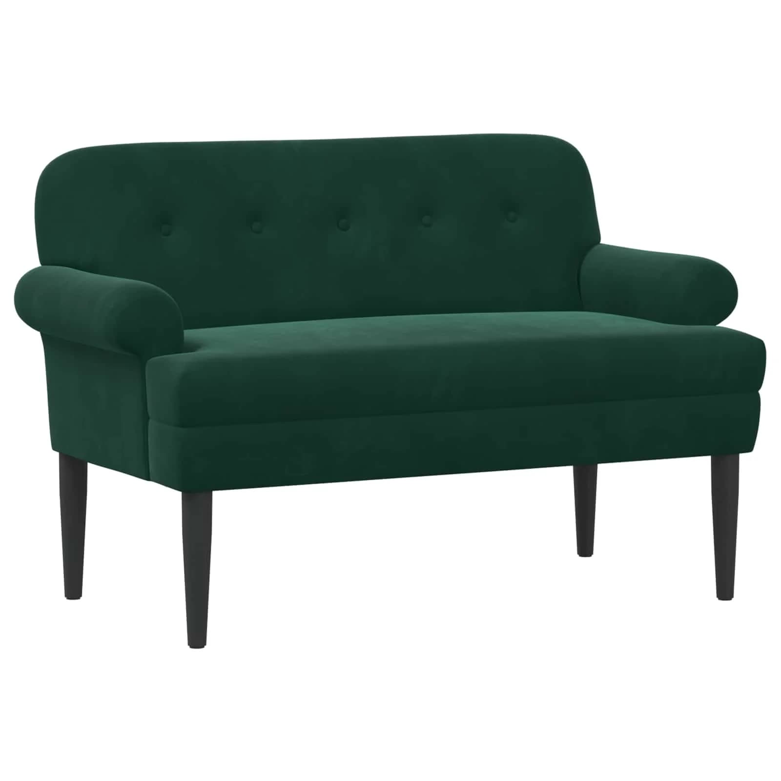 Dvojnica s gumbi Temno zelena 120 x 66 x 78 cm Žamet - slika 2