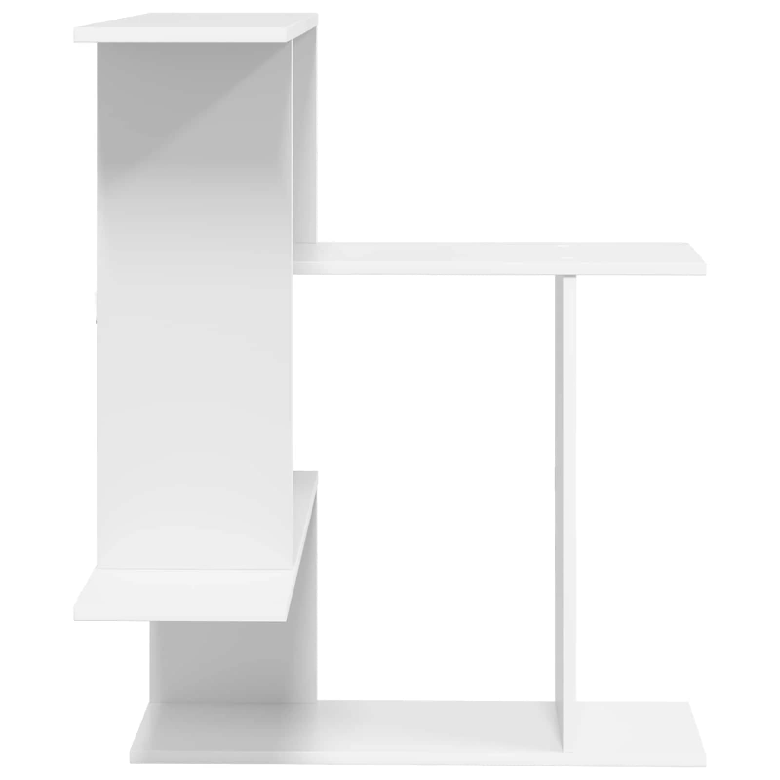 Stenska polica Bela 67 x 67 x 87 cm Inženirski les - slika 5