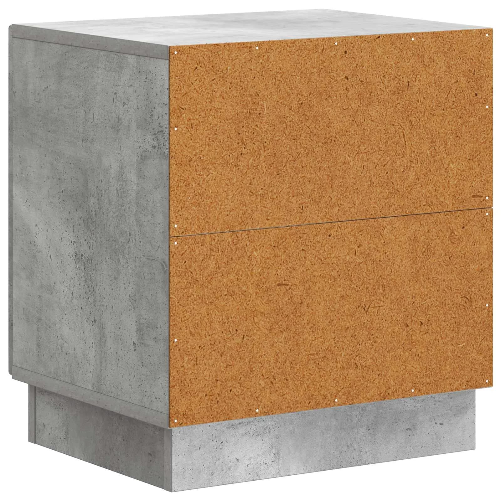 Nočna omarica Betonsko siva 43 x 34,5 x 47 cm Inženirski les - slika 7