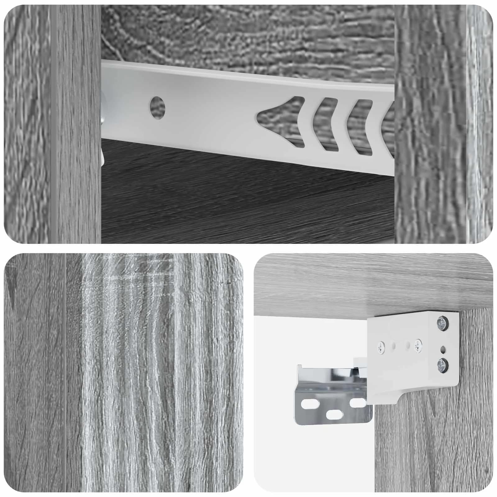 Stenski nočni omarici s predalom Siva Sonoma 33 x 34,5 x 20 cm - slika 8