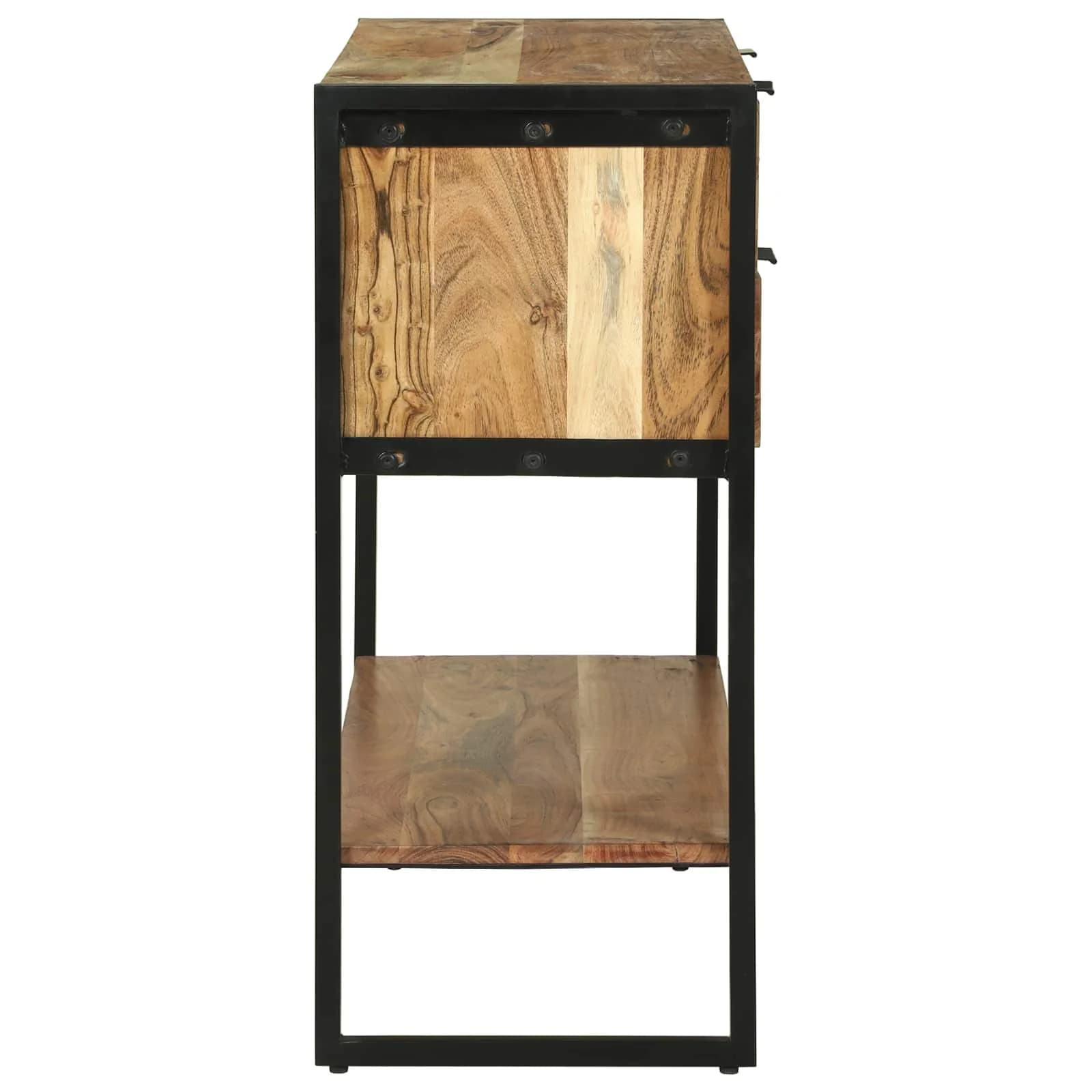 Konzolna miza Rjava 90 x 35 x 80 cm Masiven les akacije - slika 6
