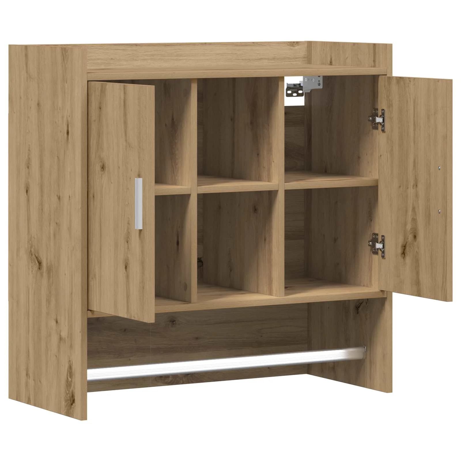 Stenska polica Montaža za steno Artisan hrast 80 x 36 x 80 cm - slika 4