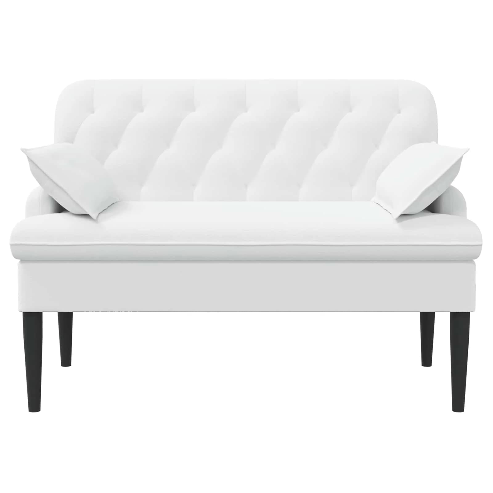 Dvojnica s gumbi Bela 111 x 68 x 80 cm Blago - slika 3