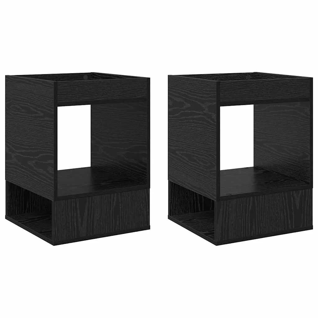 Stranska miza 2 kos Črna Orehovina 40 x 40 x 56 cm - slika 2