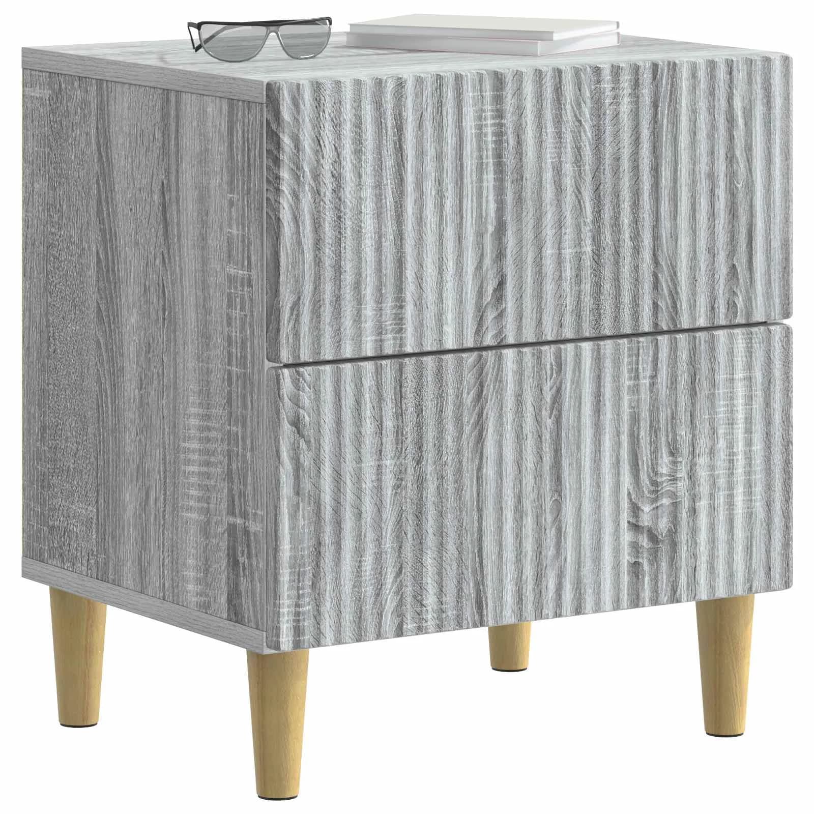 Nočna omarica 2 kos Siva Sonoma 43 x 34,5 x 48 cm - slika 3