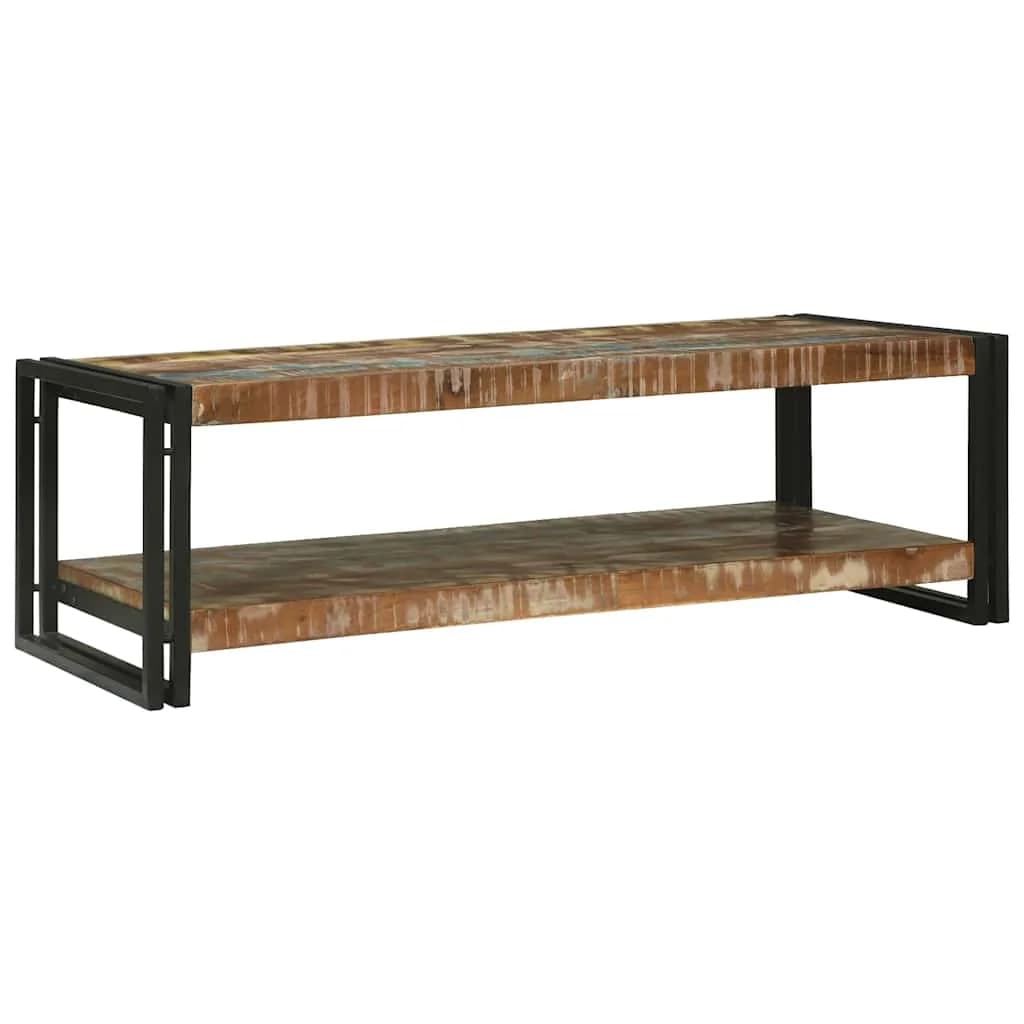 Klubska miza večbarvno 120 x 50 x 38 cm Trdna obnovljena les