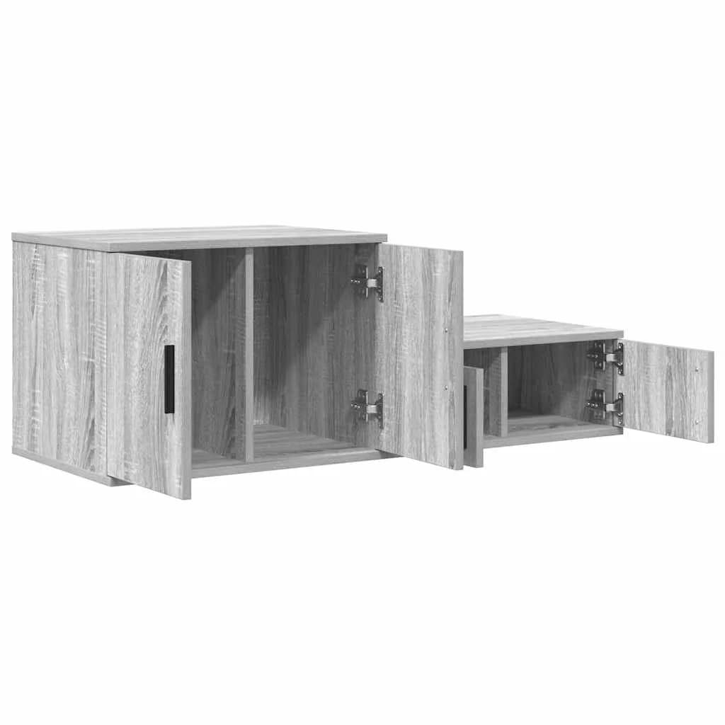 Omarica za shranjevanje 2 kos Siva Sonoma 127 x 41 x 40 cm - slika 6