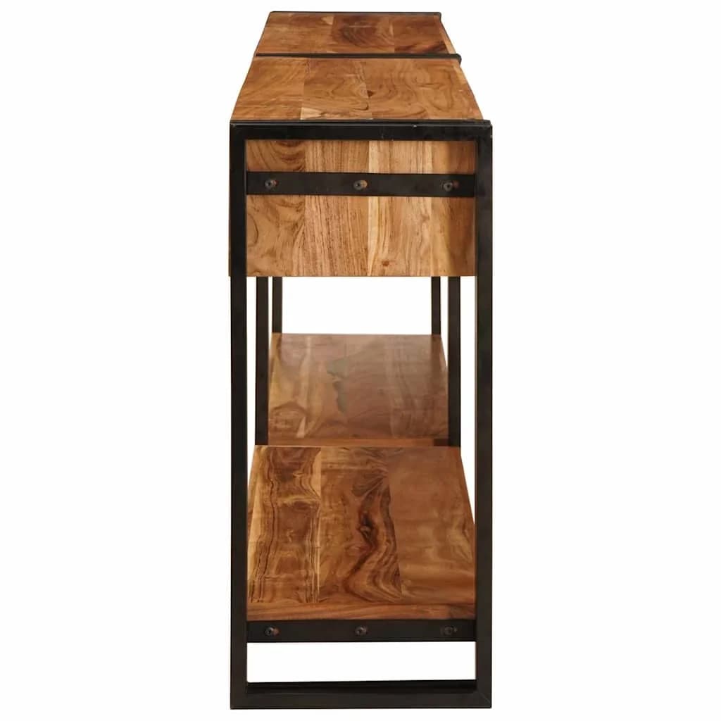 Konzolne mizice 2 kos Rjava 200 x 33 x 75 cm - slika 6