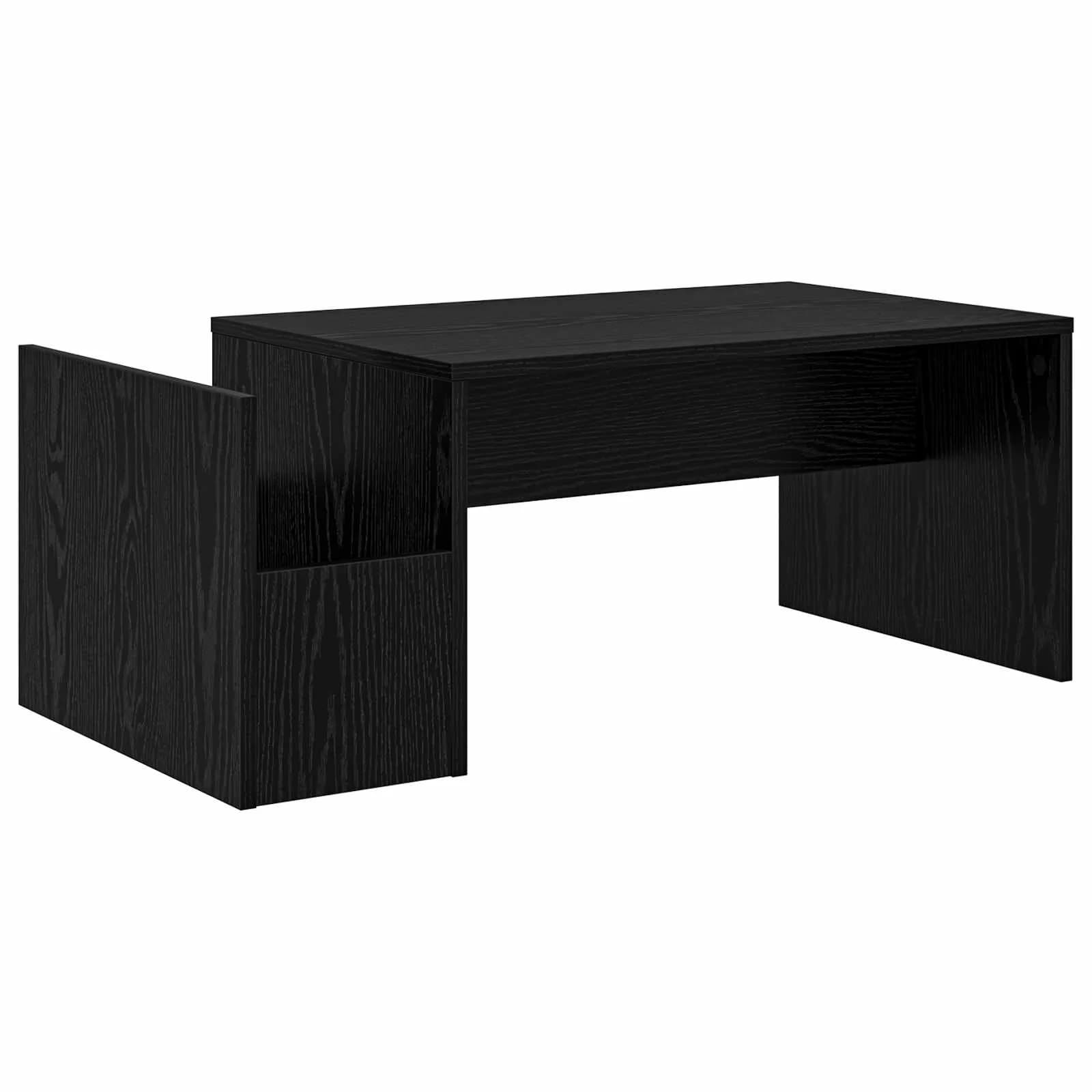 Klubska miza Črna Orehovina 90 x 45 x 35 cm Inženirski les - slika 2