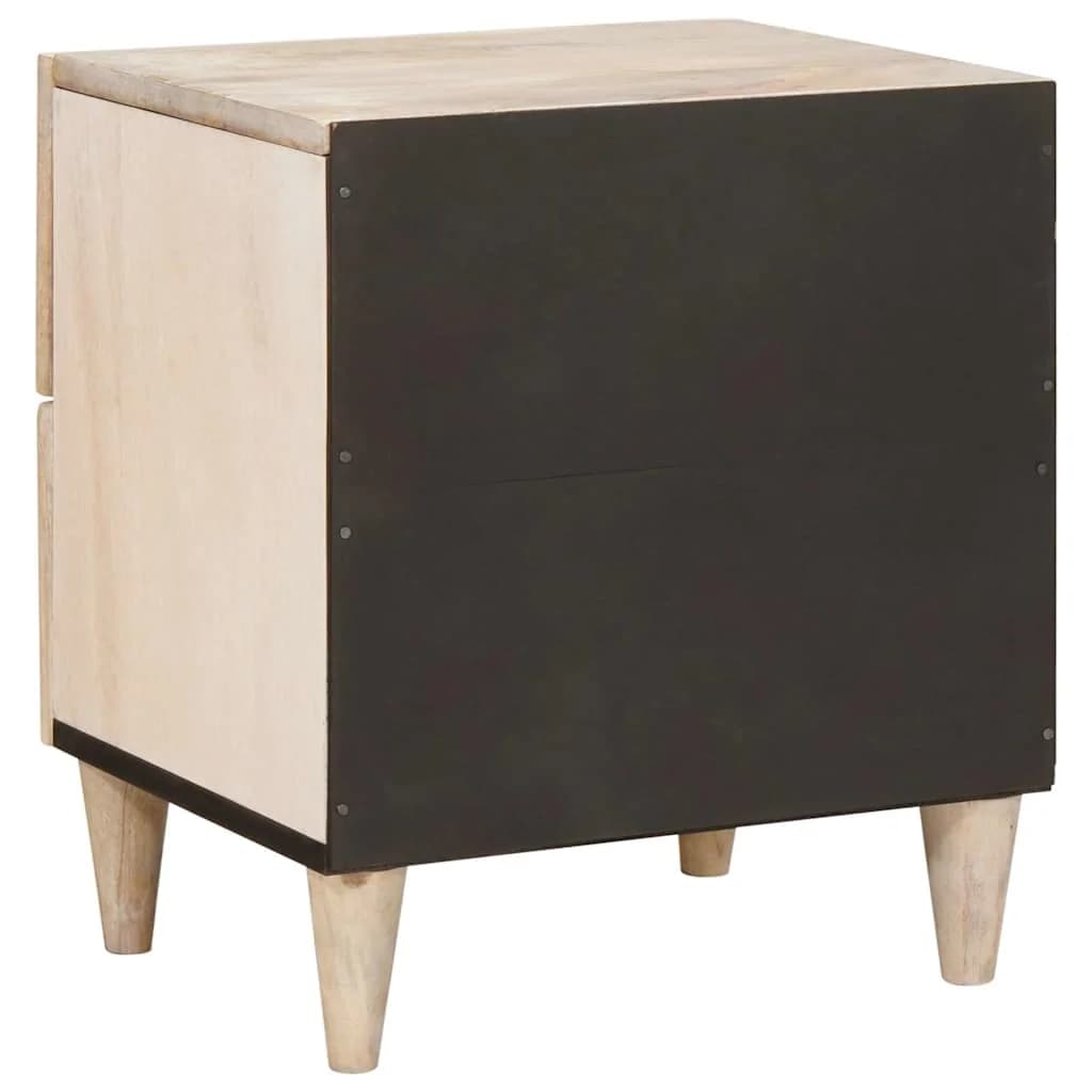 Nočna omarica 2 kos Bela 40 x 33 x 46 cm Inženirski les - slika 6
