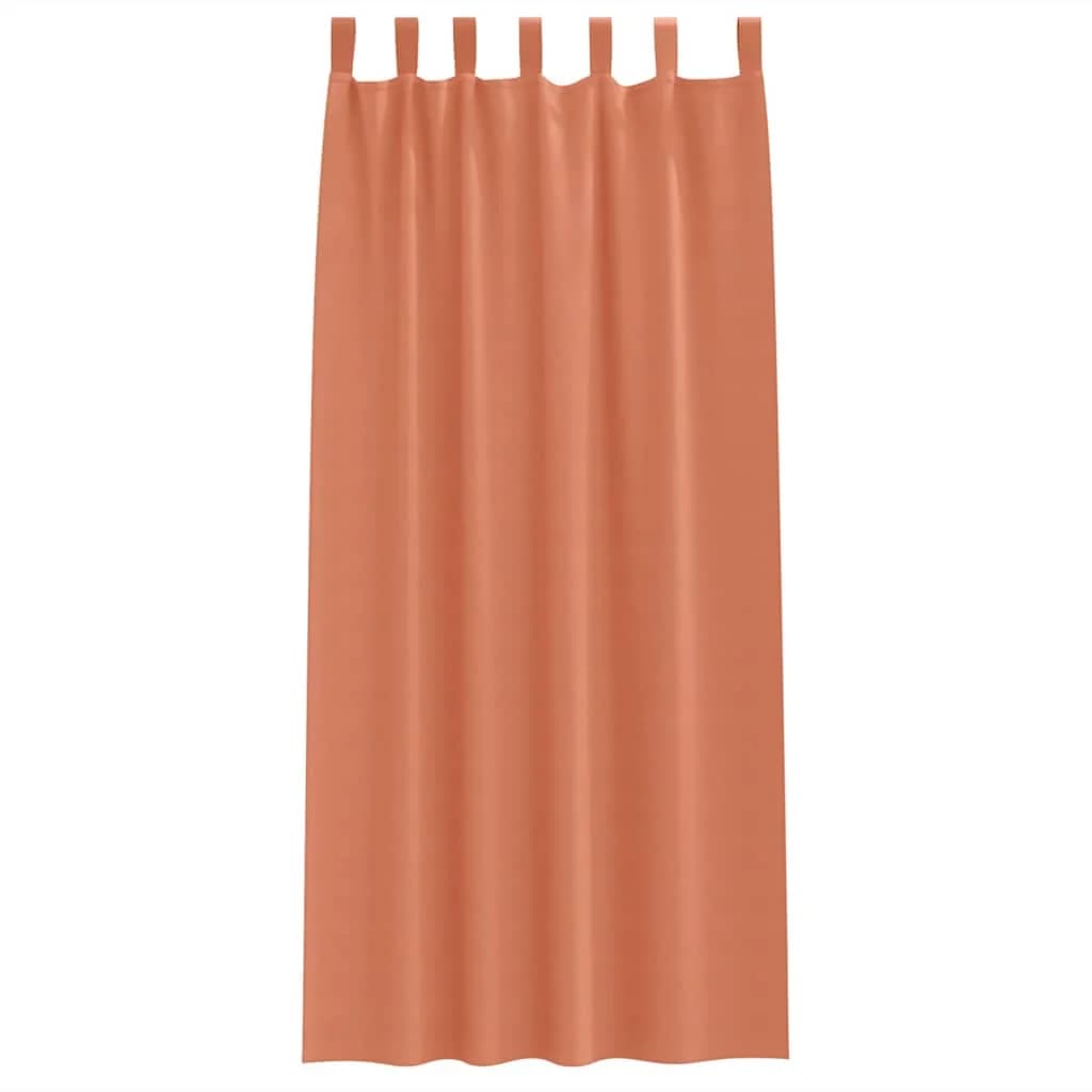 Zavese za zatemnitev z obroči 2 kos Terakota 260 x 140 cm - slika 4