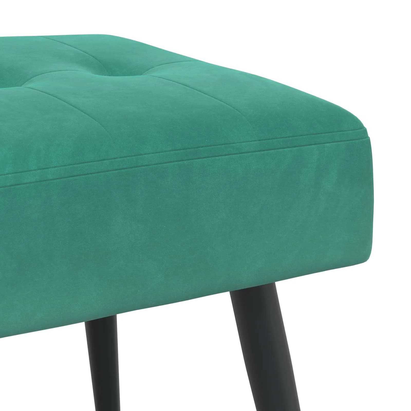 Klop s gumbnim oblazinjenjem Turkizna 110 x 40 x 46 cm Žamet - slika 6