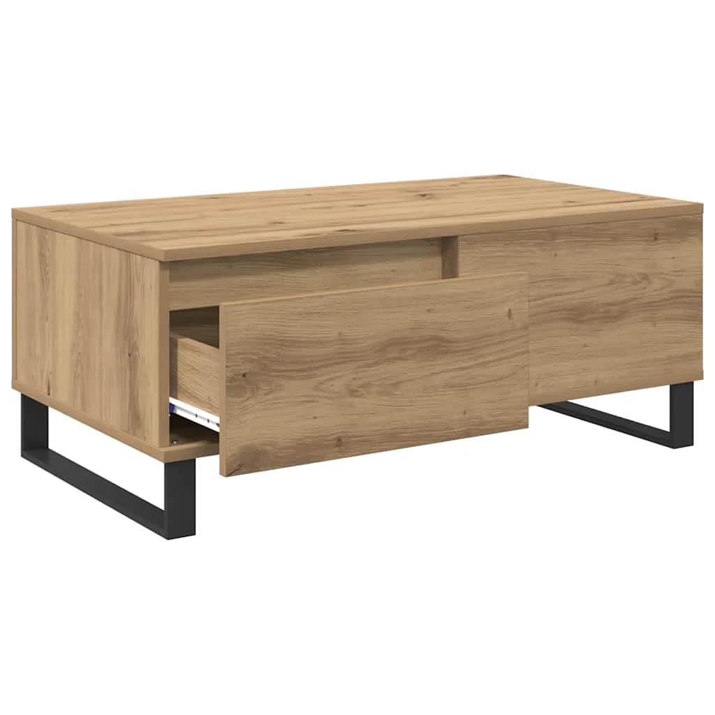 Klubska miza Umetni hrast 90 x 50 x 36,5 cm Inženirski les - slika 5