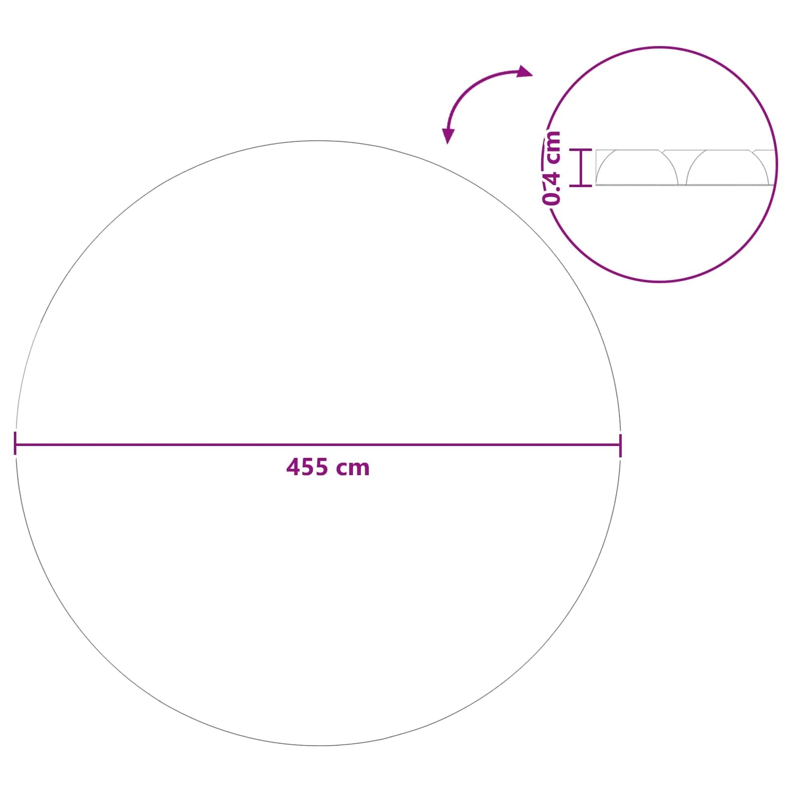 Izjemno težka solarna pokrivala za bazene Ø 455 cm 400 μm - slika 7