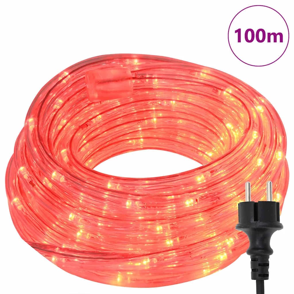 Osvetljena vrv med 2400 LED Rdeča 100 m PVC - slika 3