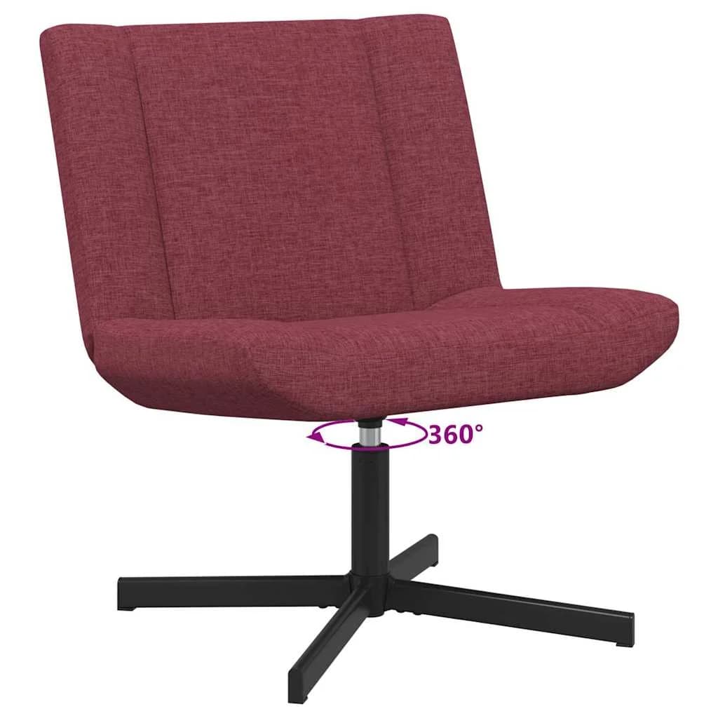 Vrtljiv stol Vinorodna rdeča 63 x 75 x 76 cm blago - slika 9