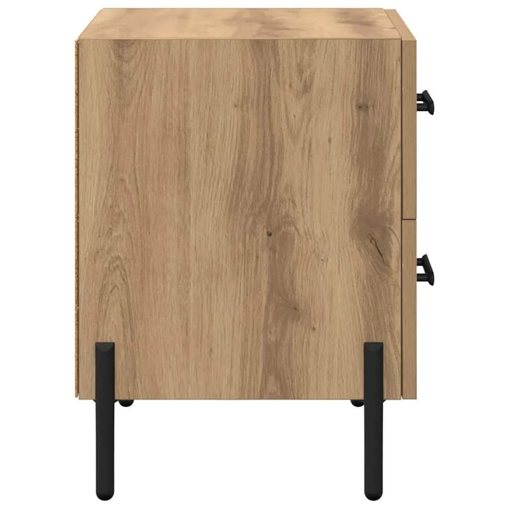 Nočna omarica 2 kos Umetni hrast 40 x 35 x 47,5 cm - slika 8