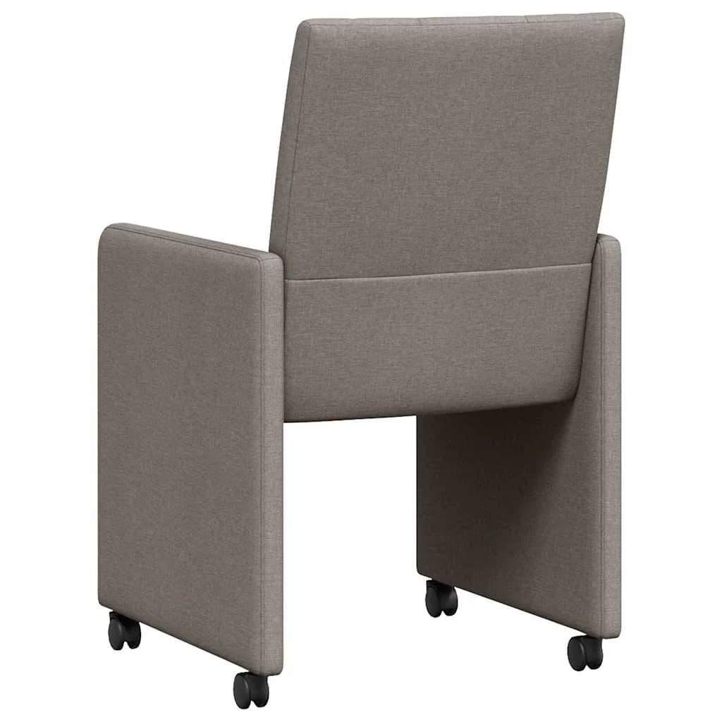 Jedilni stoli s kolesi 2 kos blago Taupe 58 x 65 x 94 cm - slika 6