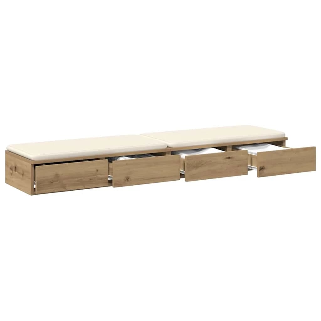 Posteljni predali Umetni hrast 150 x 36,5 x 16,5 cm - slika 3