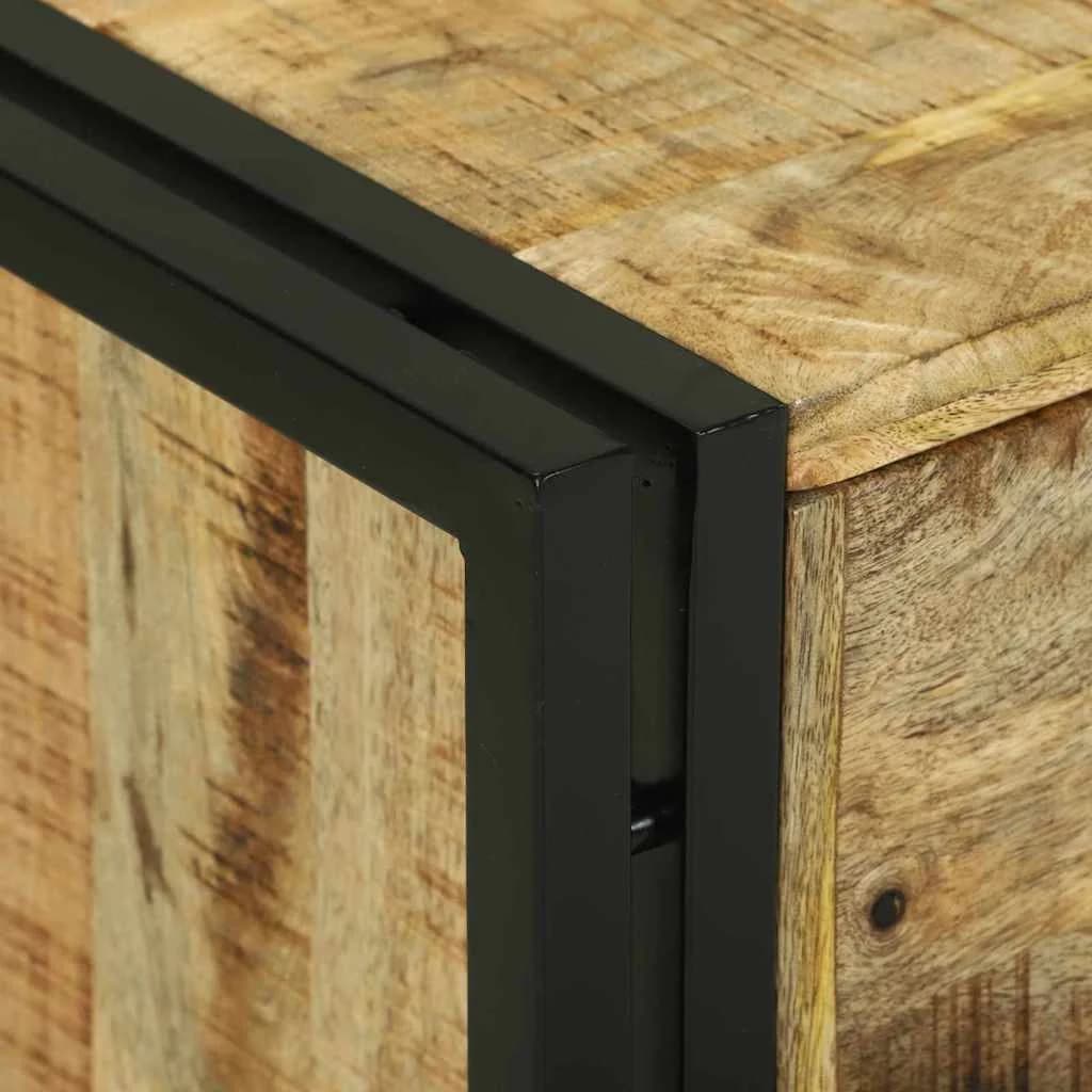 Klubska miza s predalom Rjava 90 x 50 x 38 cm Masiven les manga - slika 8