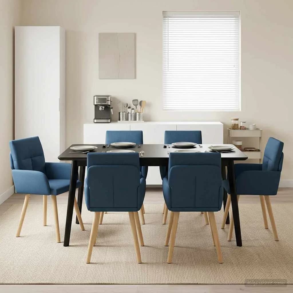 Jedilni stoli 6 kos Blago Modra 60 x 56 x 96 cm