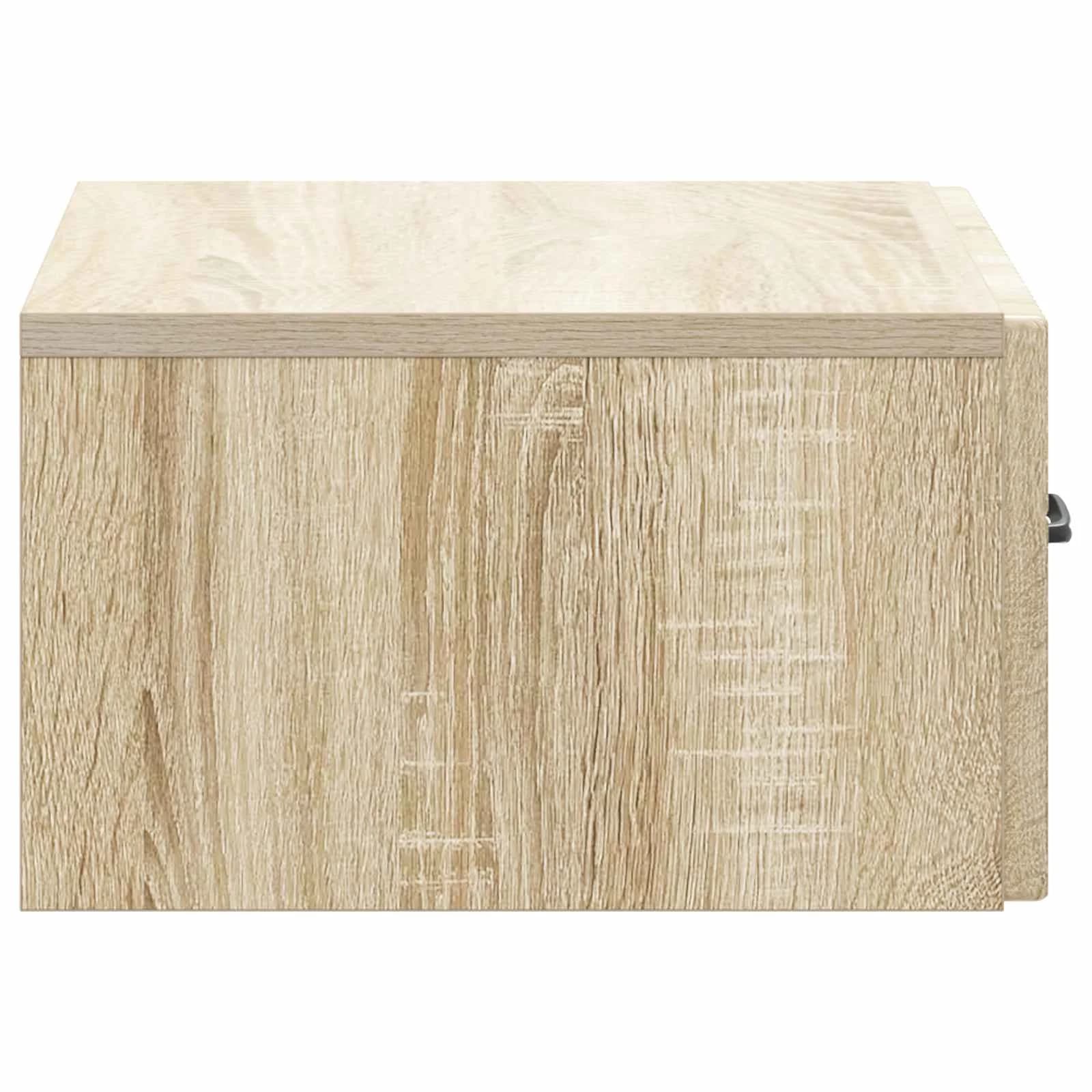 Stenski nočni omarici 2 kos Sonoma hrast 49 x 34,5 x 20 cm - slika 8