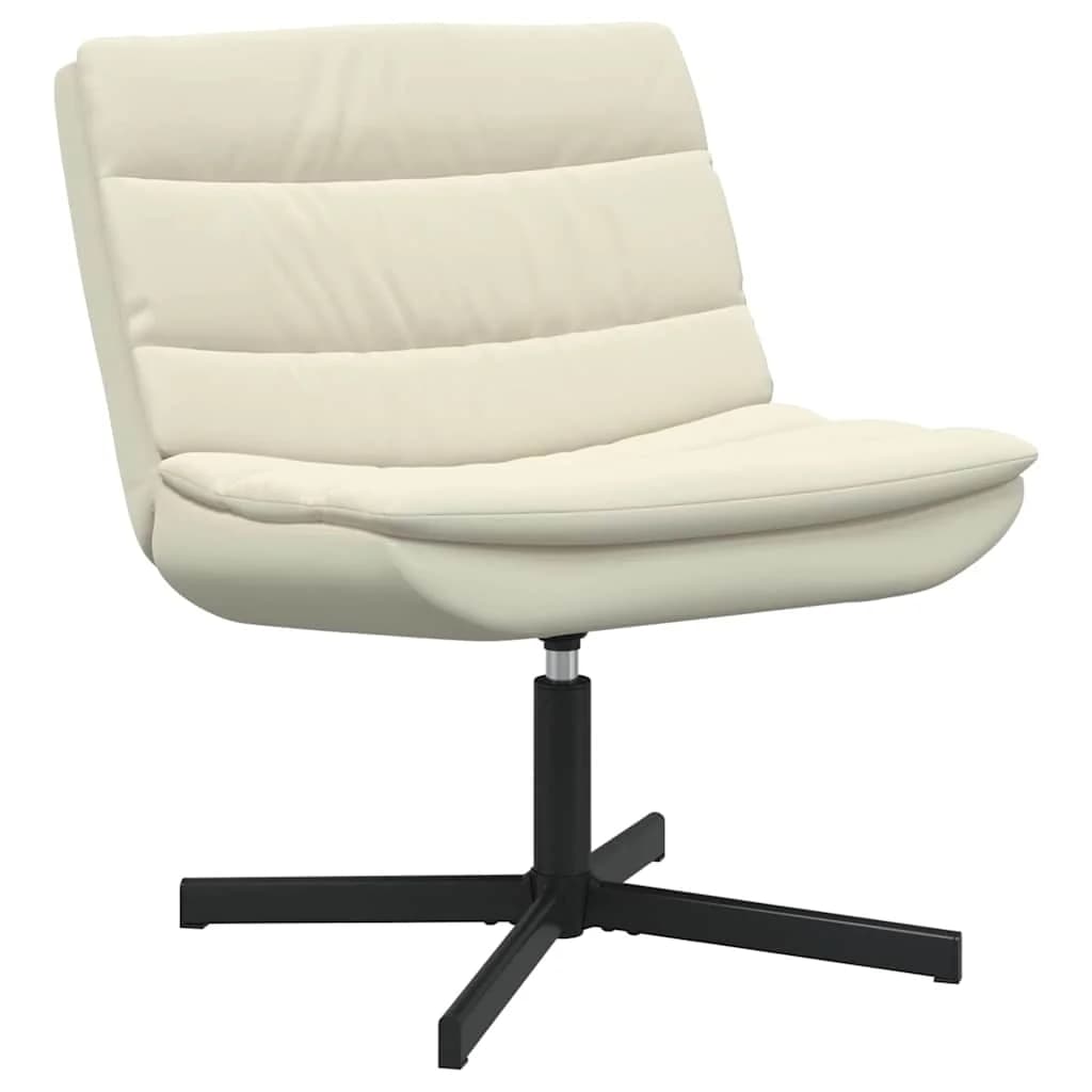 Vrtljiv stol krema 63 x 75 x 76 cm Umetno usnje - slika 2