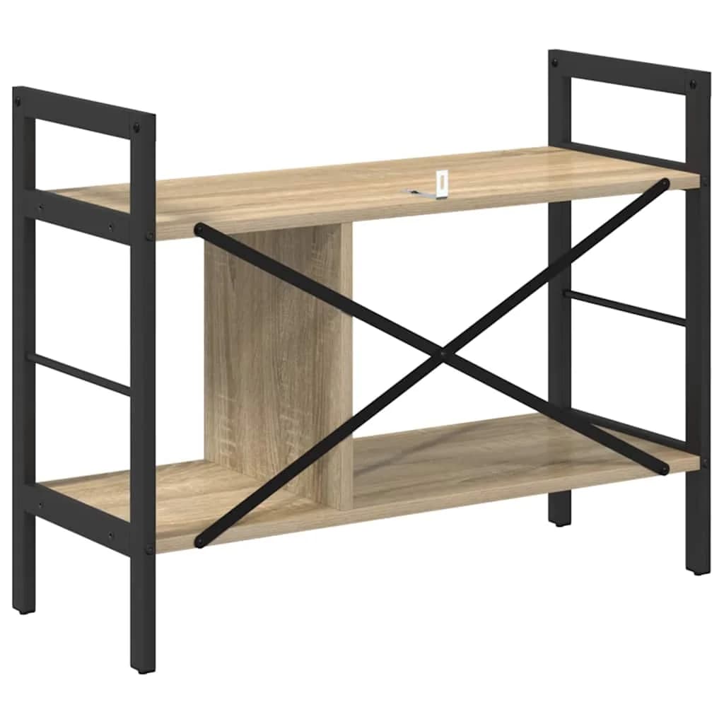 Knjižna polica 3 nivojev 75 x 30 x 58,5 cm Inženirski les - slika 7