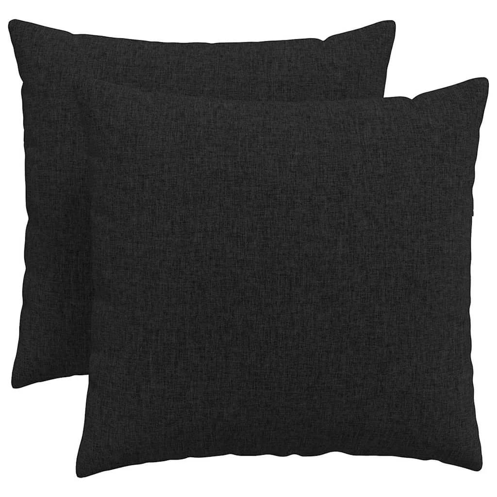 Blazine za kavč 2 kos blago Črna 50 x 50 cm - slika 2