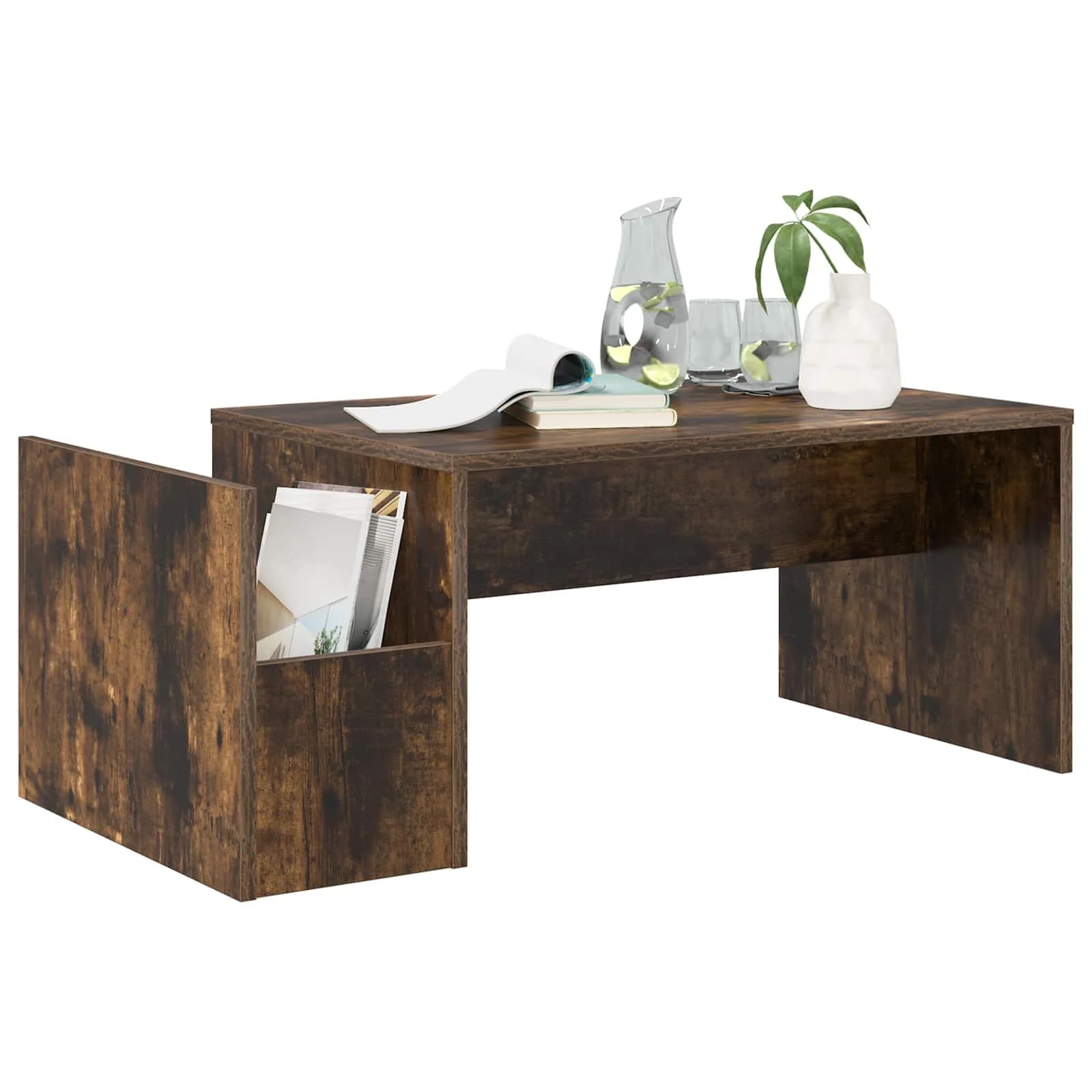 Klubska miza Dimljeni oreh 90 x 45 x 35 cm Inženirski les - slika 3
