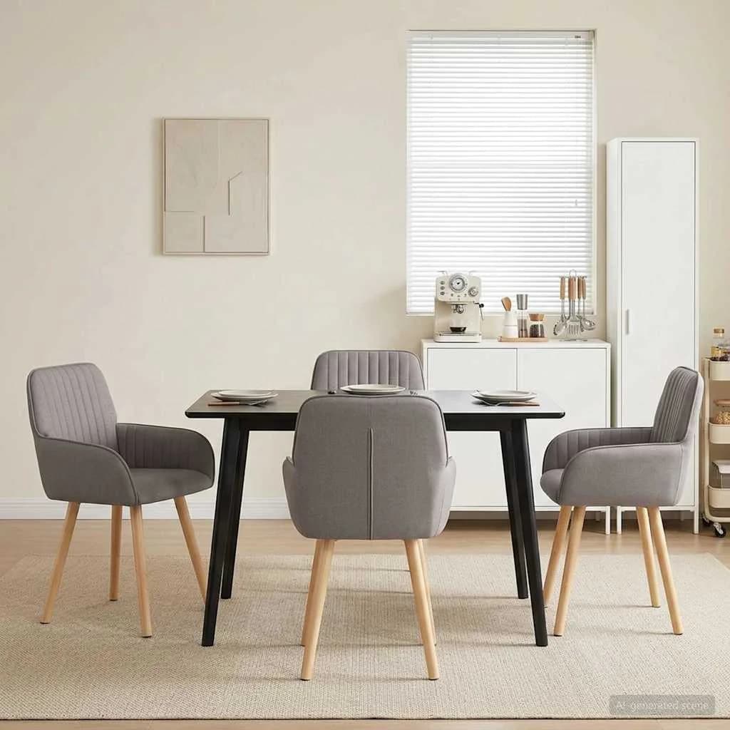 Jedilni stoli 4 kos Blago Taupe 56,5 x 50 x 87,5 cm