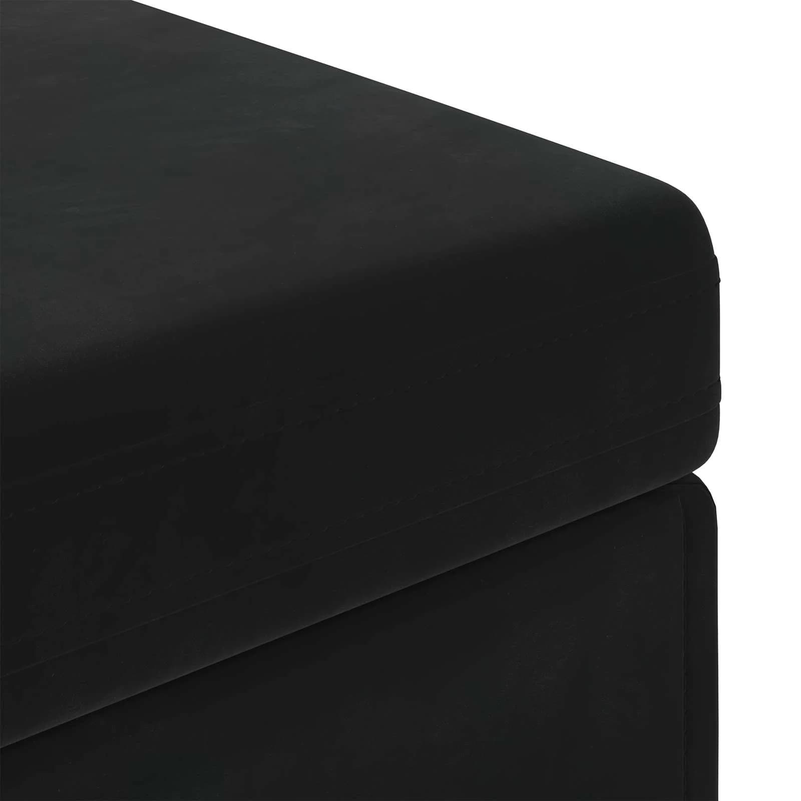 Stolica Črna 101 x 41 x 40 cm Samet in Umetno Leseno - slika 6