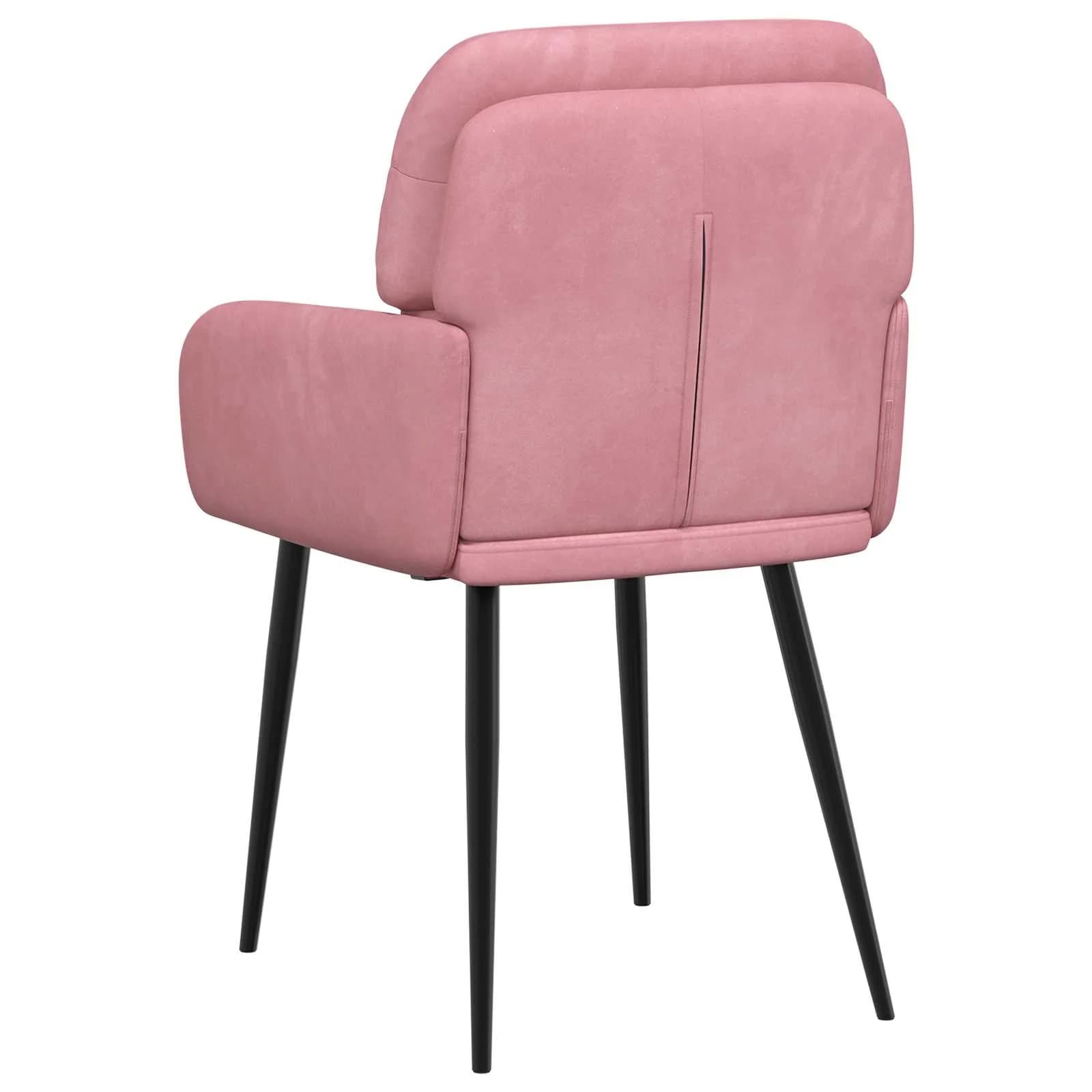 Jedilni stoli 4 kos Žamet Roza 59 x 59,5 x 90 cm - slika 5