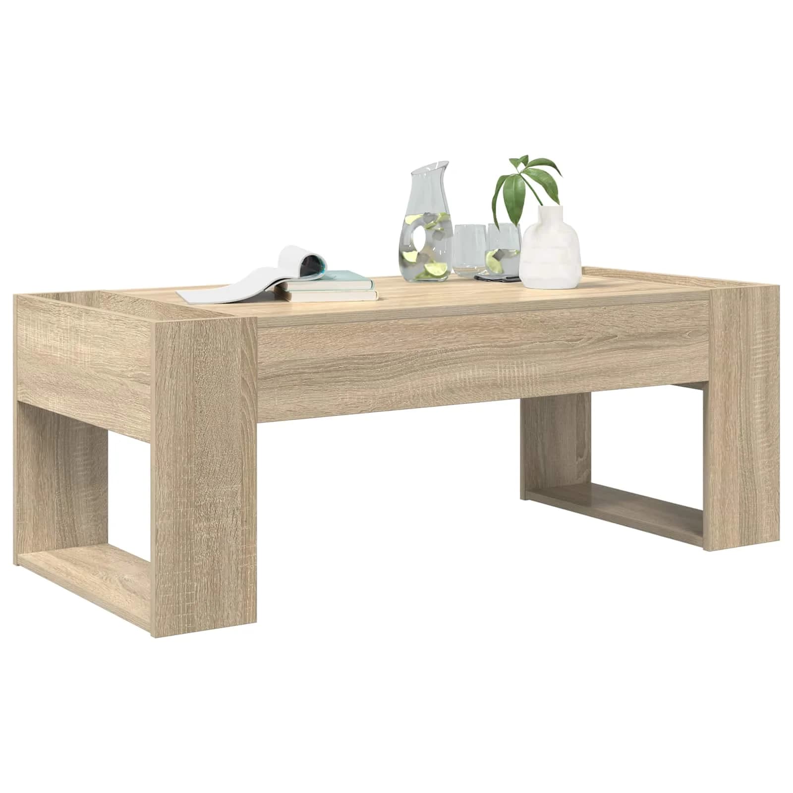 Klubska miza Sonoma hrast 110 x 50 x 41 cm Inženirski les - slika 3