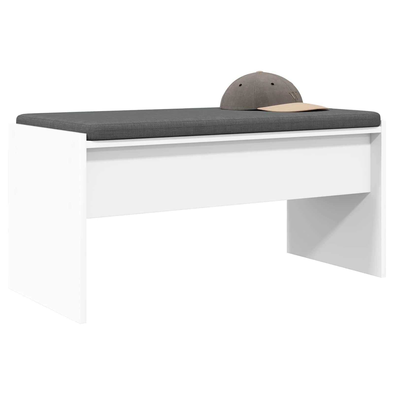 Haldna klop z blazino Bela 80 x 38 x 46 cm - slika 3
